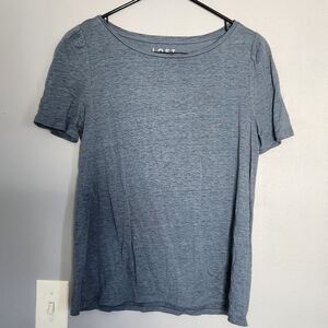 LOFT Light Blue 100% Linen Tee